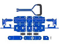 Запор штанговый Ø22 прутковая рукоятка (синий) (9003СН)